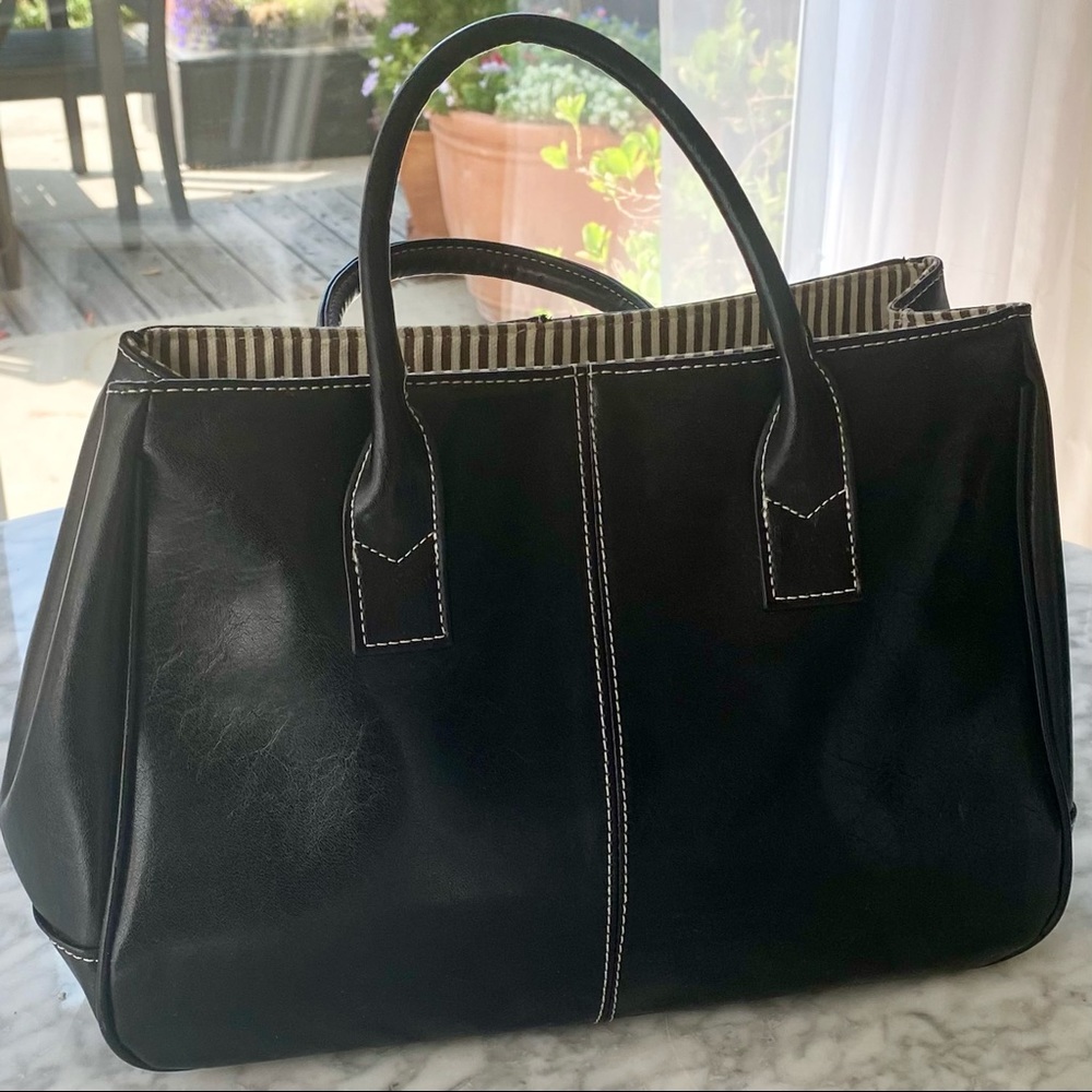 NWOT Faux Leather Black Bag